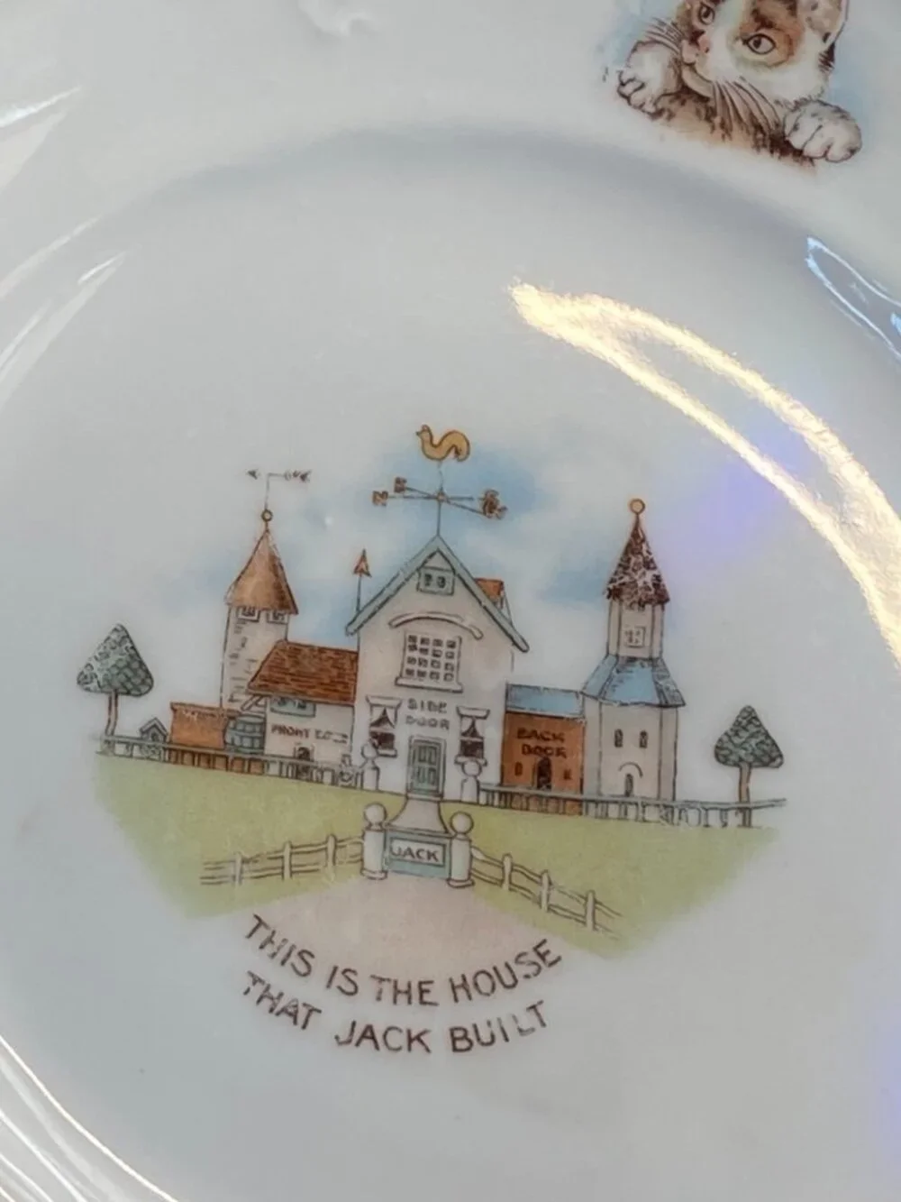 2 Antique Nursey Rhyme Plates 